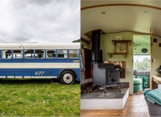 Bluebird, bas sekolah lama diubah suai jadi rumah percutian dengan konsep retro!