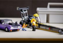 Lego Top Fuel Dodge siap ada model Challanger 1970, khas untuk peminat drag