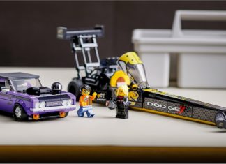 Lego Top Fuel Dodge siap ada model Challanger 1970, khas untuk peminat drag
