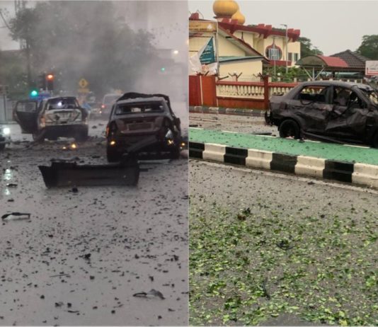 Puntung rokok punca Proton Iswara Aeroback bawa mercun bola meletup