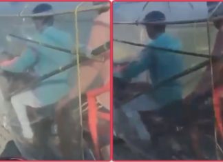 Lelaki di India ubah suai motosikal demi lindungi diri daripada Covid-19