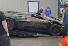 Trak tunda terlibat kemalangan, SSC Tuatara yang dibawa rosak teruk!