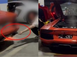 Lamborghini Aventador rosak selepas diguna untuk panggang daging babi