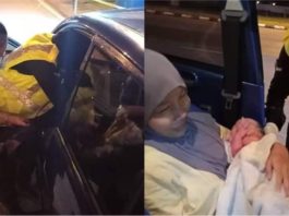 Wanita selamat bersalin dalam kereta di SJR gara-gara tak sempat ke hospital