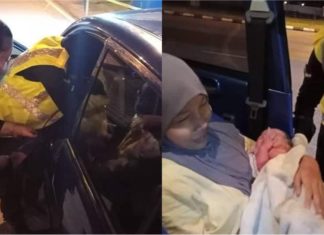 Wanita selamat bersalin dalam kereta di SJR gara-gara tak sempat ke hospital