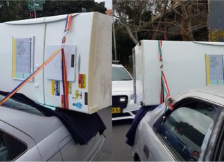 Pemandu disaman gara-gara angkut peti sejuk guna Toyota Camry