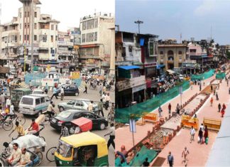 Tiada lagi kenderaan boleh melalui jalan Chandni Chowk, India