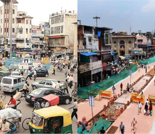 Tiada lagi kenderaan boleh melalui jalan Chandni Chowk, India