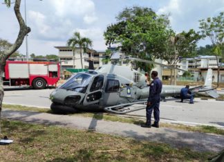 Helikopter AS555 Fennec TLDM mendarat cemas, semua kru selamat