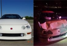 Pemilik tak sempat merasa, Acura Integra Type-R hancur selepas menang bidaan Acura Integra Type R