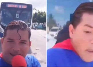 Pelawak dengan pakaian Superman dilanggar ketika cuba tahan bas guna tangan