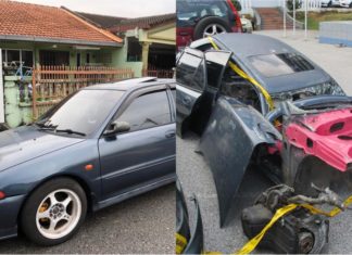 Proton Wira hilang selama dua bulan ditemui di kedai besi buruk