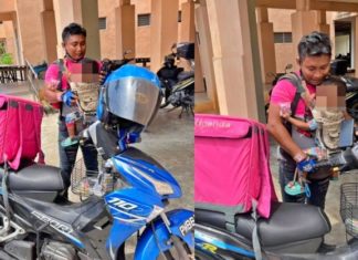 Rider FoodPanda tular bawa anak hantar pesanan, “Saya tiada pilihan lain sebab….”