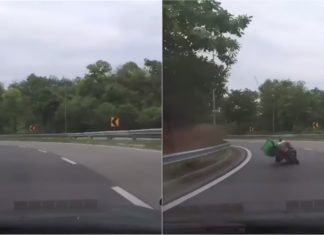 Rider GrabFood syok ‘corner baring’ acah pelumba MotoGP, tak sedar dirakam!