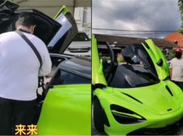 Pelanggan terkejut rider GrabFood hantar pesanan naik McLaren 720S!