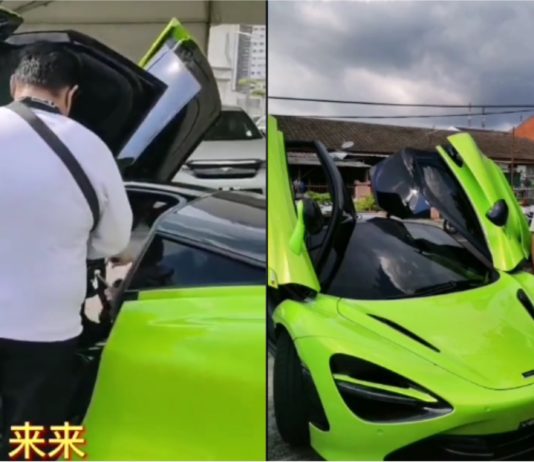 Pelanggan terkejut rider GrabFood hantar pesanan naik McLaren 720S!