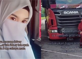 Wanita pilih jadi pemandu lori kontena demi sara lima anak