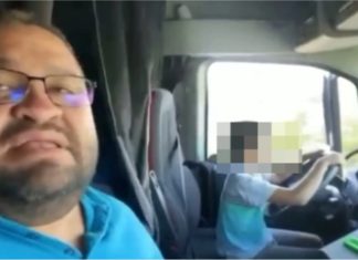 Bapa biarkan anak umur 10 tahun pandu trak, siap rakam lagi!