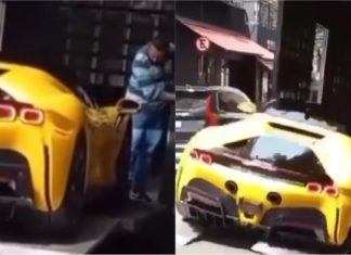 Tak sempat duduk pemilik baharu melopong tengok Ferrari SF90 Stradale jatuh dari trak