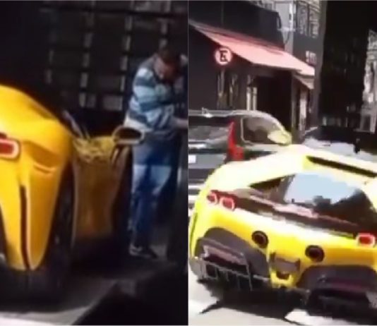 Tak sempat duduk pemilik baharu melopong tengok Ferrari SF90 Stradale jatuh dari trak