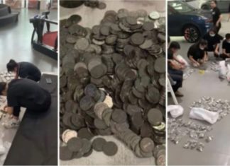 Pengusaha tepung bawa 10 beg duit syiling beli kereta secara tunai