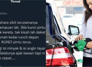Wanita kongsi detik cemas hampir jadi mangsa ragut di stesen minyak