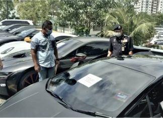 14 unit kereta mewah termasuk supercar disita hasil wang haram