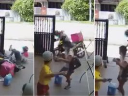 Dikejar anjing rider wanita Foodpanda rempuh pagar rumah…