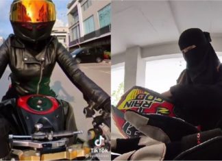 Minat motor sejak bujang walaupun berniqab bukan penghalang ride Kawasaki Z800