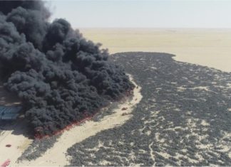 Tapak pelupusan tayar terbesar dunia terbakar hingga boleh dilihat menerusi satelit