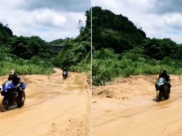 Geng superbike termasuk Kawasaki H2 redah jalan berlumpur, hilang akalke?