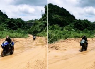 Geng superbike termasuk Kawasaki H2 redah jalan berlumpur, hilang akalke?