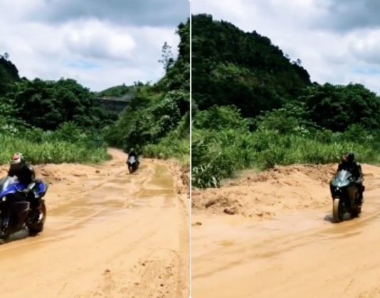 Geng superbike termasuk Kawasaki H2 redah jalan berlumpur, hilang akalke?