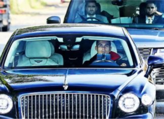 Ronaldo pandu Bentley Flying Spur RM1.4juta dikawal ketat pengawal peribadi