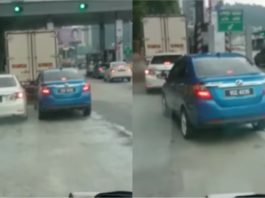 Toyota Altis dan Perodua Bezza tak nak beralah masuk lorong tol, ulasan abang lori bikin ketawa