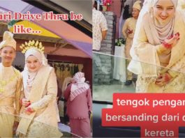 Majlis kahwin pandu lalu, tetamu lihat pengantin dari dalam kereta