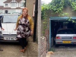 Proton Saga Iswara (1994) ditemui dalam bangsal terbiar di UK