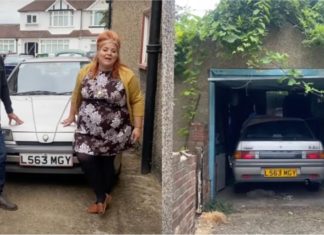 Proton Saga Iswara (1994) ditemui dalam bangsal terbiar di UK