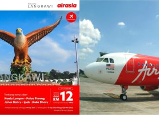 Tiket serendah RM12 sahaja ke Pulau Langkawi dengan penerbangan AirAsia