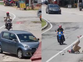 Simpang berhantu…rider ini rempuh belakang Myvi waktu jalan lengang