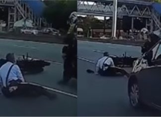 Gelojoh menyelit, rider langgar anggota trafik jaga lalu lintas