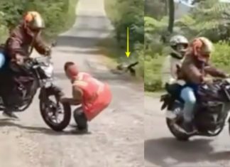 Honda CB150R tak lepas naik bukit, netizen fokus pada aksi pembonceng