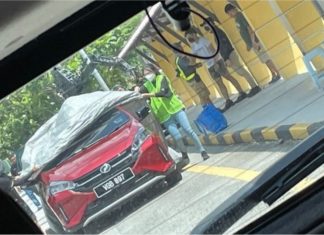 Wajah baharu Perodua Myvi 2022 facelift terdedah ketika penggambaran iklan