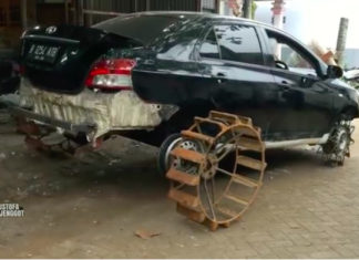 Teksi Vios jadi traktor bajak sawah, petani boleh dengar radio dan guna AC