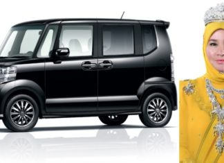 Comel…Raja Permaisuri Agong naik Honda N-Box