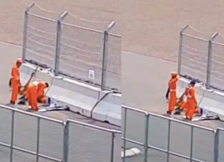 Di sebalik pelbagai spekulasi, tular seorang marsyal solat ketika bertugas di Litar Mandalika