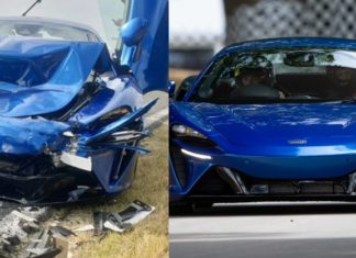 McLaren Artura pertama terlibat kemalangan di Sepanyol