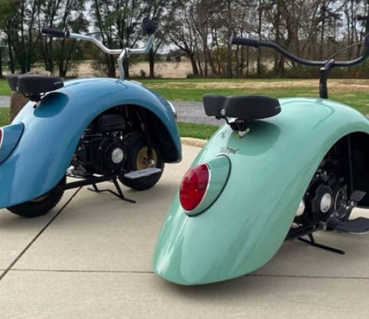 Lelaki ini hasilkan motosikal mini guna komponen Volkswagen Beetle