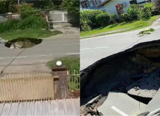 Penghantar makanan berdepan detik cemas nyaris terjunam jalan berlubang