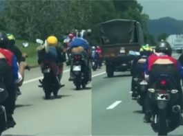 Tular video konvoi motor buat aksi superman dan tunggang melulu, netizen minta polis ambil tindakan